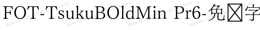 FOT-TsukuBOldMin Pr6字体转换